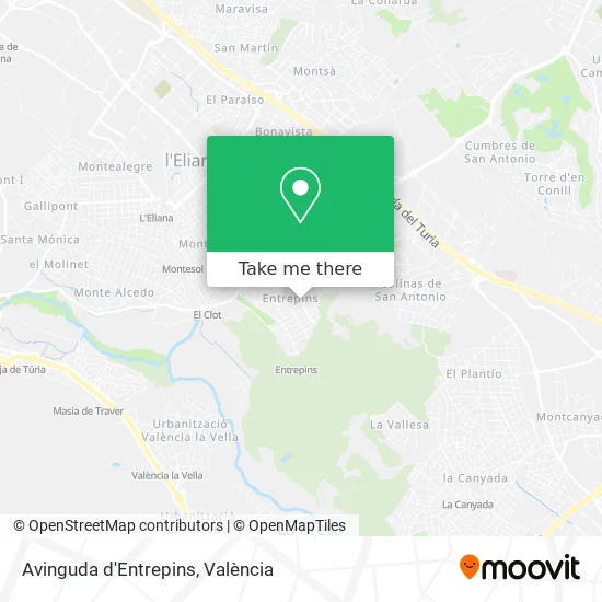 Avinguda d'Entrepins map