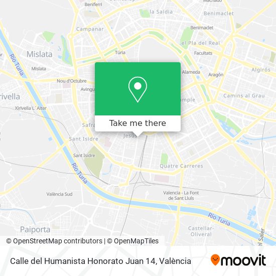Calle del Humanista Honorato Juan 14 map