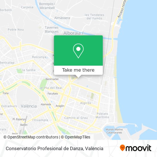 mapa Conservatorio Profesional de Danza