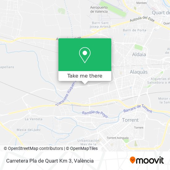 Carretera Pla de Quart Km 3 map