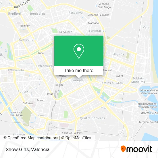 Show Girls map