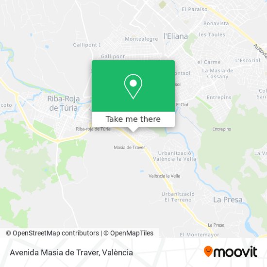 Avenida Masia de Traver map