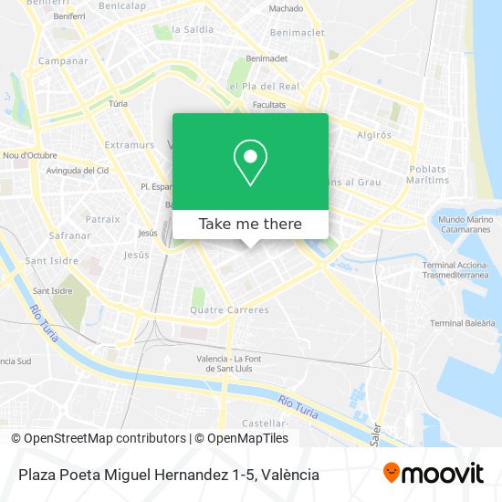 mapa Plaza Poeta Miguel Hernandez 1-5