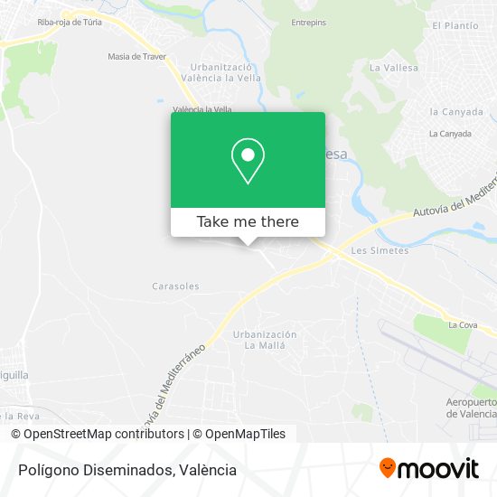 Polígono Diseminados map