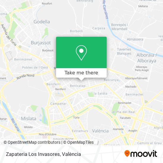 Zapateria Los Invasores map