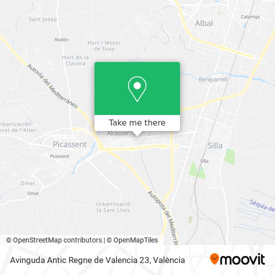 Avinguda Antic Regne de Valencia 23 map