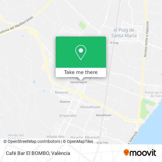 Café Bar El BOMBO map