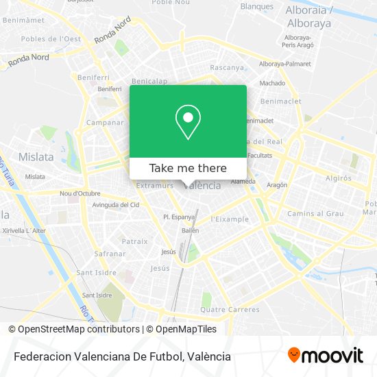 Federacion Valenciana De Futbol map