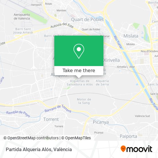 Partida Alquería Alós map