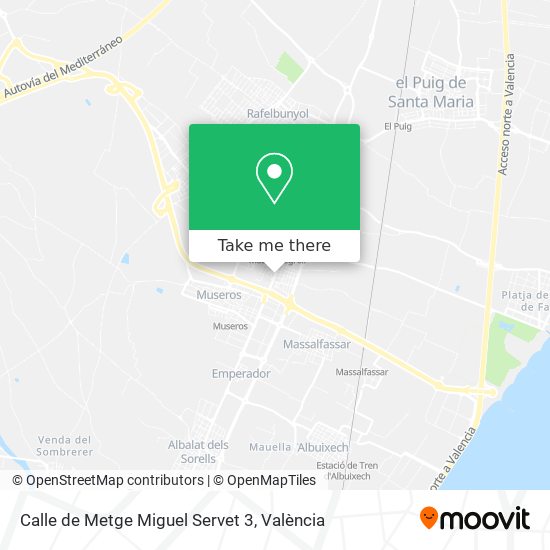 mapa Calle de Metge Miguel Servet 3