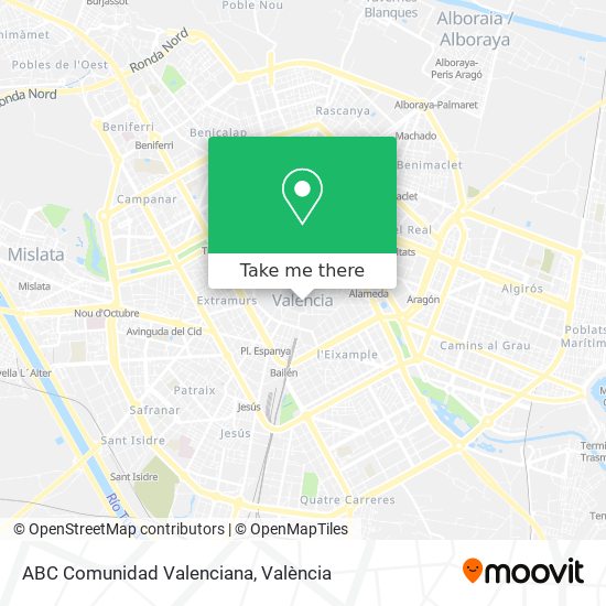 ABC Comunidad Valenciana map