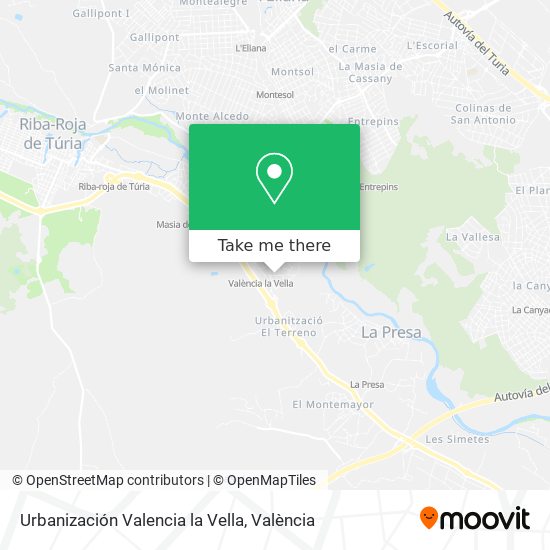 Urbanización Valencia la Vella map
