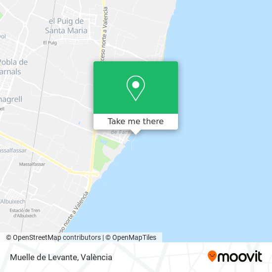 Muelle de Levante map