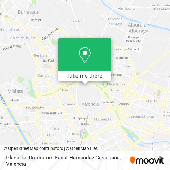 mapa Plaça del Dramaturg Faust Hernández Casajuana