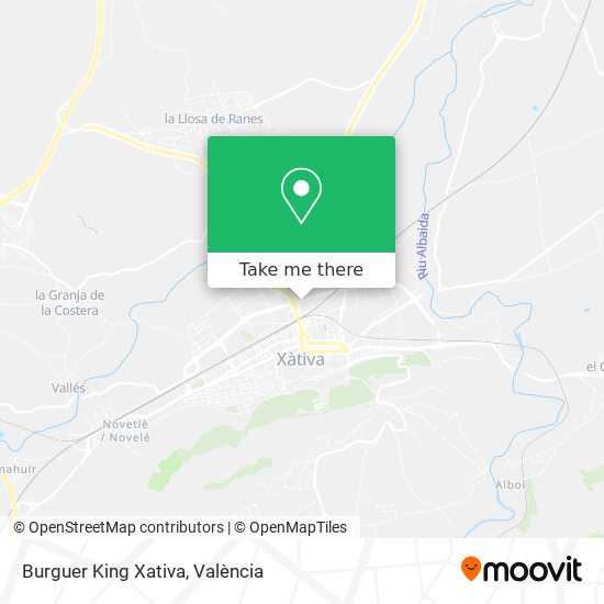 Burguer King Xativa map