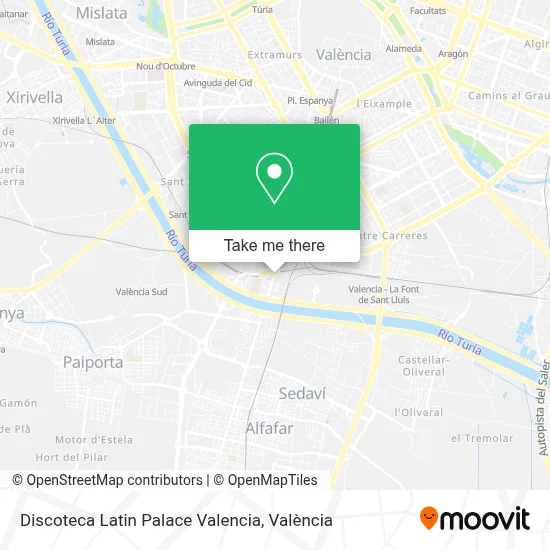 Discoteca Latin Palace Valencia map