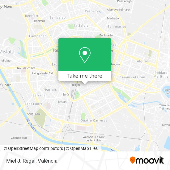 Miel J. Regal map