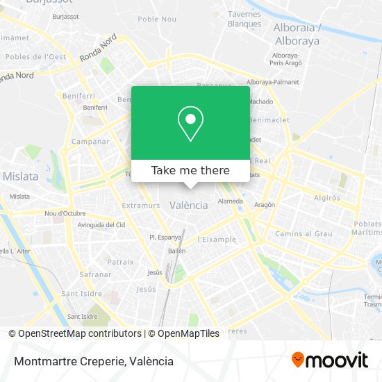 mapa Montmartre Creperie