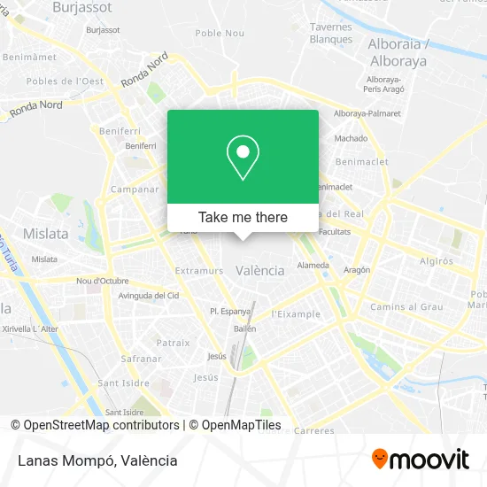 Lanas Mompó map