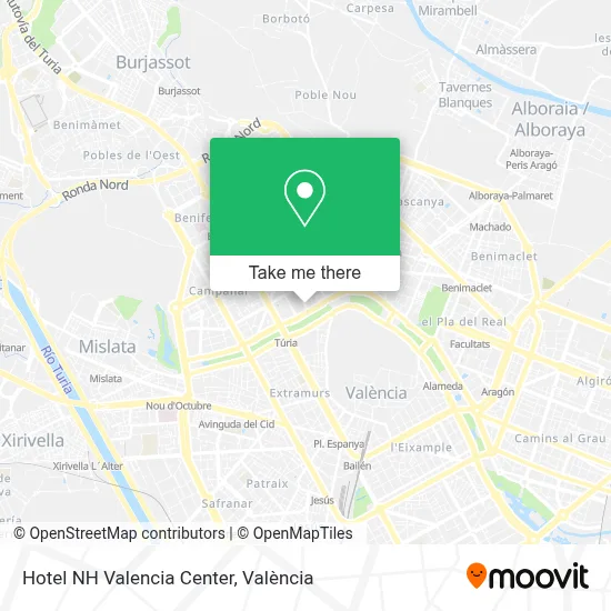 Hotel NH Valencia Center map