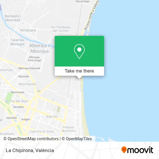 La Chipirona map