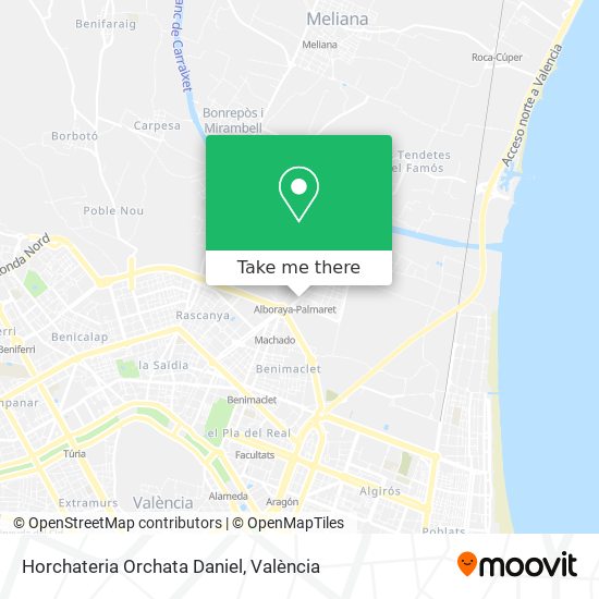 mapa Horchateria Orchata Daniel