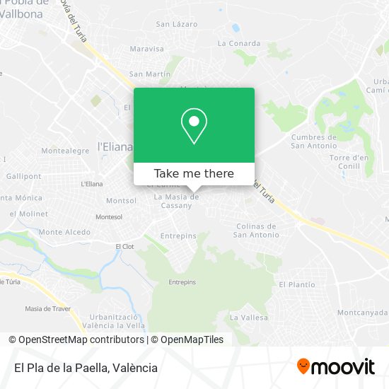 mapa El Pla de la Paella