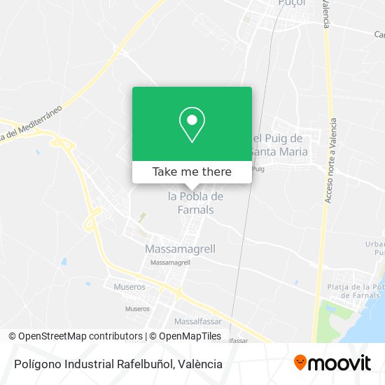 Polígono Industrial Rafelbuñol map