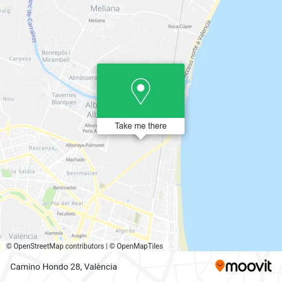 Camino Hondo 28 map