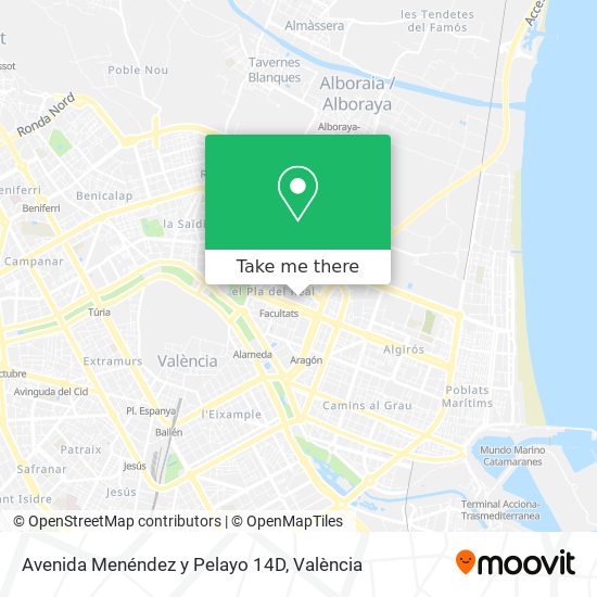 Avenida Menéndez y Pelayo 14D map