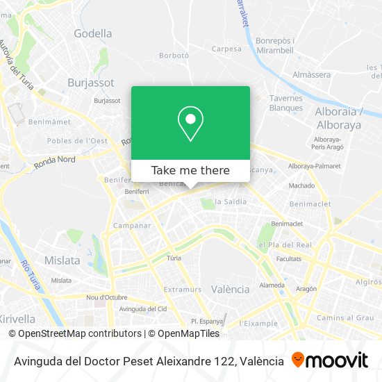 Avinguda del Doctor Peset Aleixandre 122 map