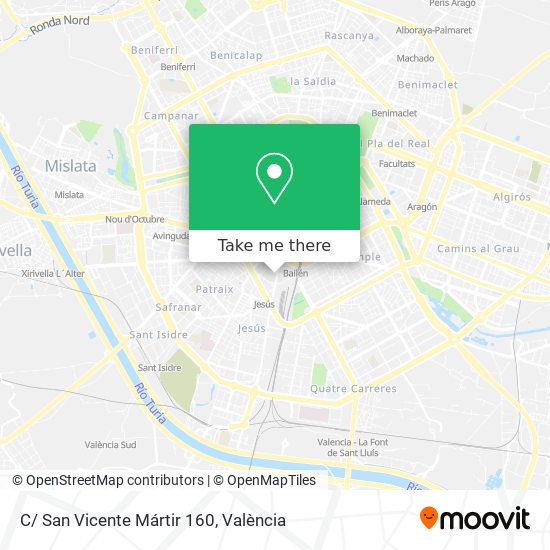 mapa C/ San Vicente Mártir 160