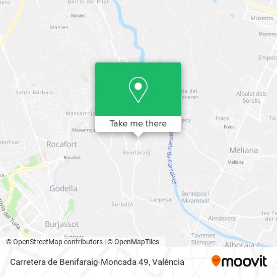 Carretera de Benifaraig-Moncada 49 map