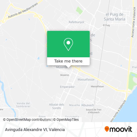 Avinguda Alexandre VI map