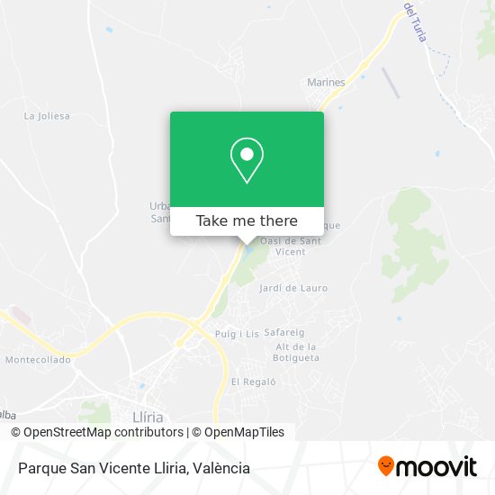 mapa Parque San Vicente Lliria