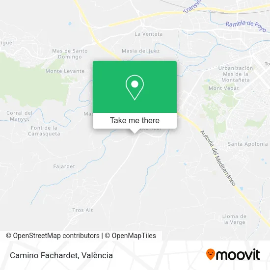 Camino Fachardet map