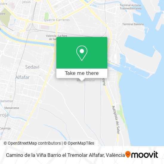 Camino de la Viña Barrio el Tremolar Alfafar map