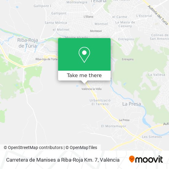Carretera de Manises a Riba-Roja Km. 7 map