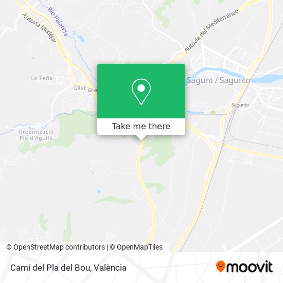 Camí del Pla del Bou map