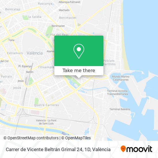mapa Carrer de Vicente Beltrán Grimal 24, 1D