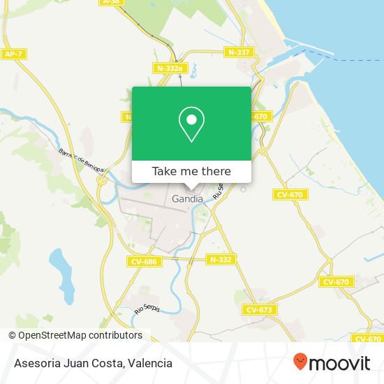 Asesoria Juan Costa map