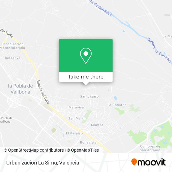 Urbanización La Sima map