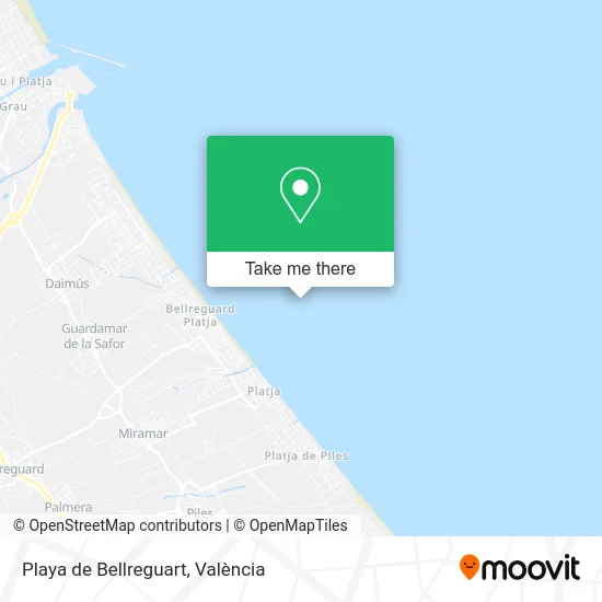 Playa de Bellreguart map