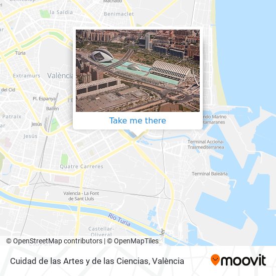 Cuidad de las Artes y de las Ciencias map