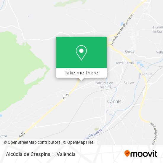 Alcúdia de Crespins, l' map