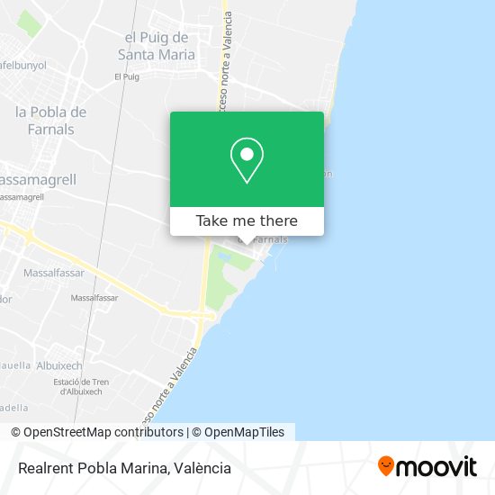 Realrent Pobla Marina map