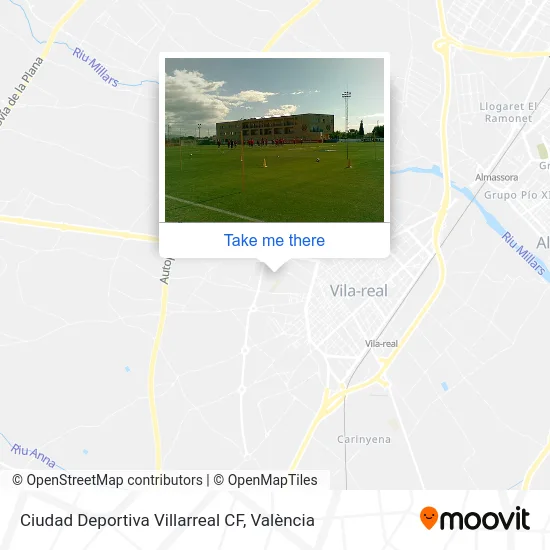 Ciudad Deportiva Villarreal CF map