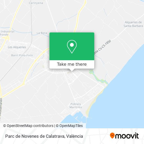 Parc de Novenes de Calatrava map