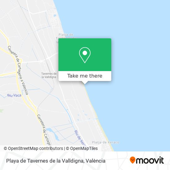 Playa de Tavernes de la Valldigna map