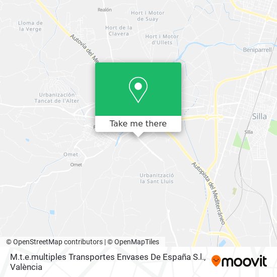 M.t.e.multiples Transportes Envases De España S.l. map